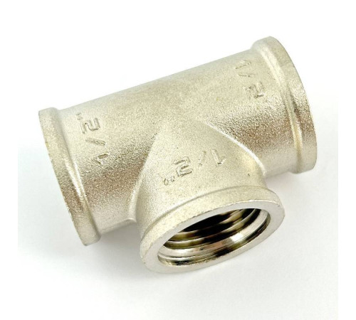 Тройник латунный никелированный LD Pride 1/2 ВР-ВР-ВР LD.67.514.15