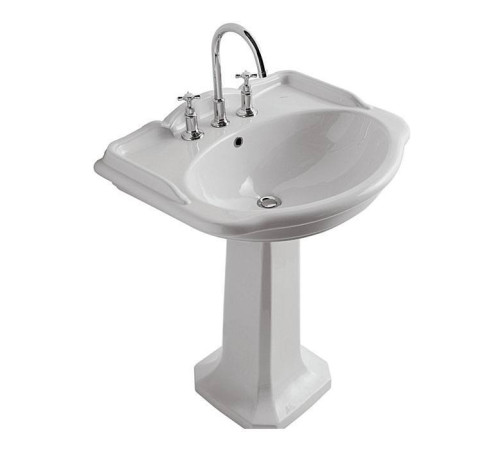 Раковина Globo Paestum 71х58 см 1 отверстие белая PA006.BI/PA005.BI