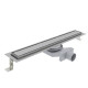 Трап душевой Plumberia Selection PS IN-TILE 6x80 см комбинированный затвор нержавеющая сталь PST80MT