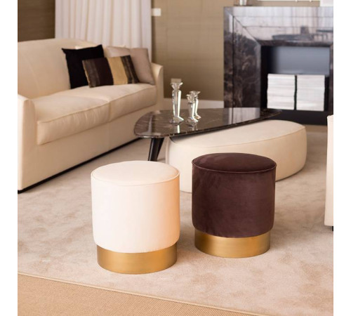 Пуф Oasis Otto Ø 40х42 см бархат T116C/Lilla Lucido 5HMSAOT4GC