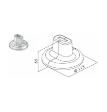 Крышка опорной пластины Elsen для кронштейна Z-U331 RAL 9016 ZU450