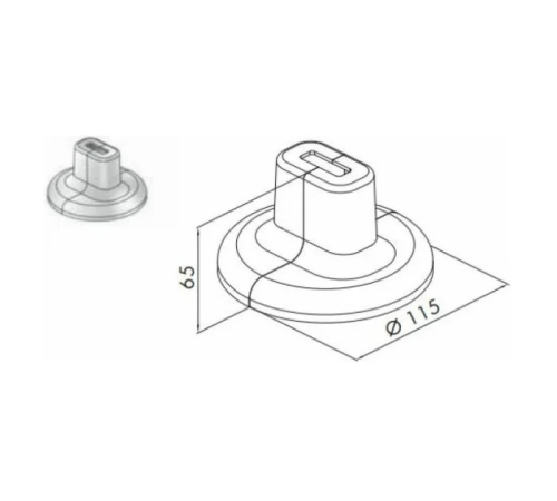 Крышка опорной пластины Elsen для кронштейна Z-U331 RAL 9016 ZU450