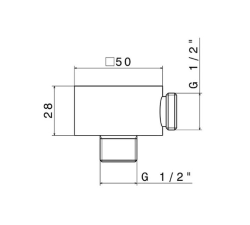 Вывод для душа Kerama Marazzi Futura черный матовый 5699KM.01.093