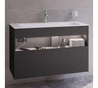 Тумба под раковину KEUCO STAGELINE с освещением 1000x490x625 мм 1 ящик с сифоном вулканит 32872 970100