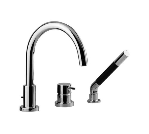 Смеситель на борт ванны Cisal Less New на 3 отверстия с лейкой хром LN00126021