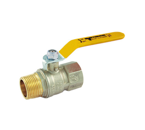 Кран шаровой для газа Tiemme TORNADO 1 1/2 ВР х 1 1/2 НР рычаг 2390017