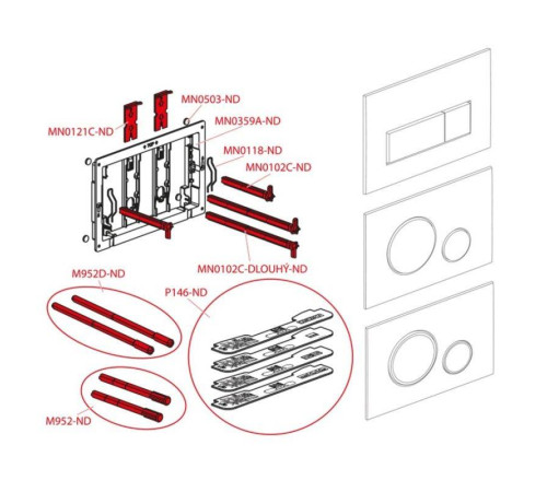 Кнопка смыва Alcaplast M578 черный матовый M578
