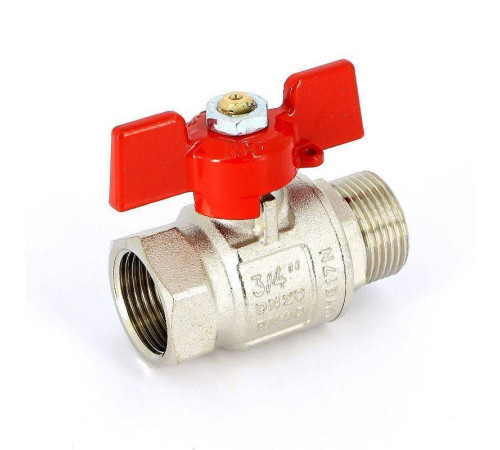 Кран шаровой Uni-Fitt 3/4 НВ полнопроходной бабочка 111T3000