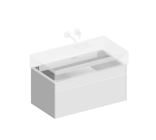 Тумба подвесная Kerama Marazzi Logica 86.8x46x40.3 см 2 ящика белоснежный LOG.90.2\WHT