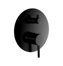 Смеситель встраиваемый AQUAMERIT на 2 потребителя с внутренней частью черный AQM8803MB