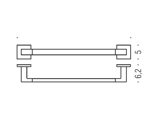 Полотенцедержатель Colombo Design Basic Q 56 см хром B3710.CR