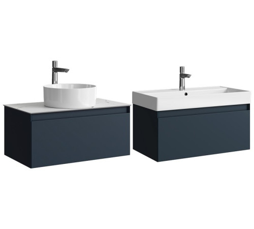 Тумба под умывальник AQUANET Geometria 80 1 ящик серый 81 см GE01081GRM