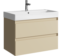 Тумба под умывальник AQUANET Geometria 80 2 ящика морская дюна 81 см GE01082MD