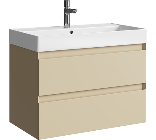 Тумба под умывальник AQUANET Geometria 80 2 ящика морская дюна 81 см GE01082MD