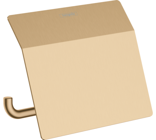 Держатель туалетной бумаги с крышкой Hansgrohe AddStoris шлифованная бронза 41753140