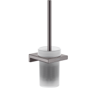 Ершик для унитаза настенный Hansgrohe AddStoris шлифованный черный хром 41752340