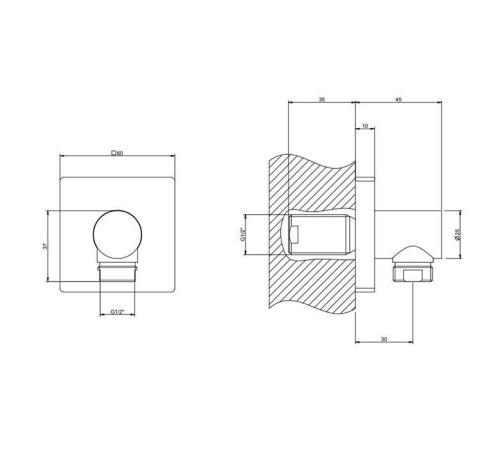 Вывод воды Gessi Emporio хром 47369#031