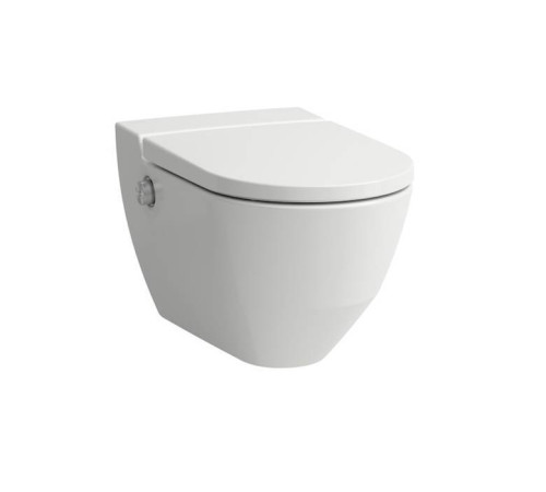 Унитаз-биде подвесной Laufen Cleanet Navia безободковый с сиденьем микролифт белый 8.2060.1.400.000.1