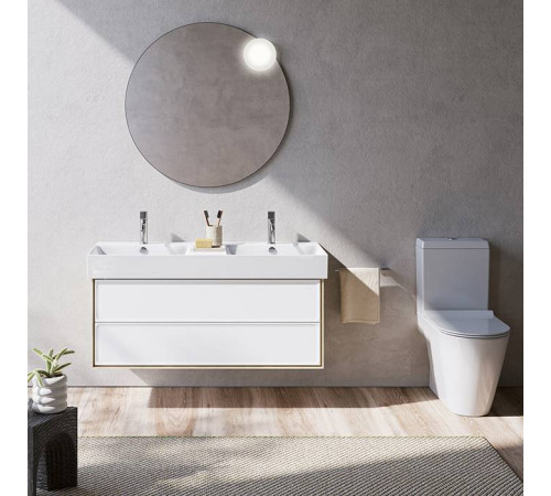 Раковина двойная подвесная Catalano Premium 120x47 см без отверстия белый глянцевый 0221220001