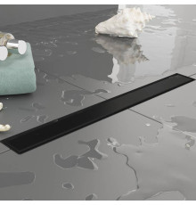 Трап душевой Plumberia Selection PS LINEAR 6x70 мм комбинированный затвор черный матовый PSL70NO