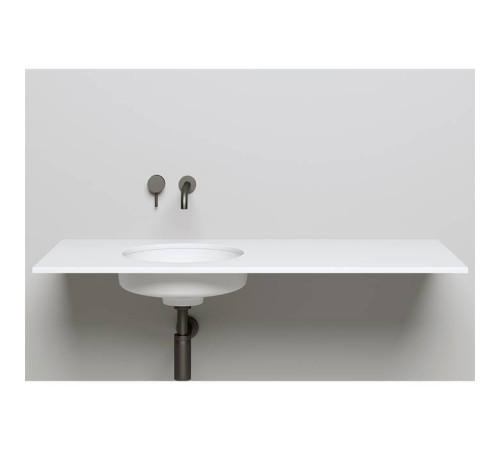 Раковина встраиваемая снизу Salini Marea 42х42х12.8 см S-Stone белый матовый 1802204M