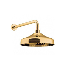 Верхний душ Gattoni PD D=300 мм с настенным держателем 349 мм золото 24K SFPCL30D0