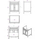Комплект мебели для ванной Tiffany World Veronica Nuovo 73 см напольный белый VER2073-B/AR834bi