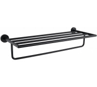 Полка для полотенец с полотенцедержателем Allen Brau Priority черная 6.31014-31