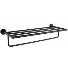 Полка для полотенец с полотенцедержателем Allen Brau Priority черная 6.31014-31