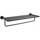 Полка для полотенец с полотенцедержателем Allen Brau Priority черная 6.31014-31