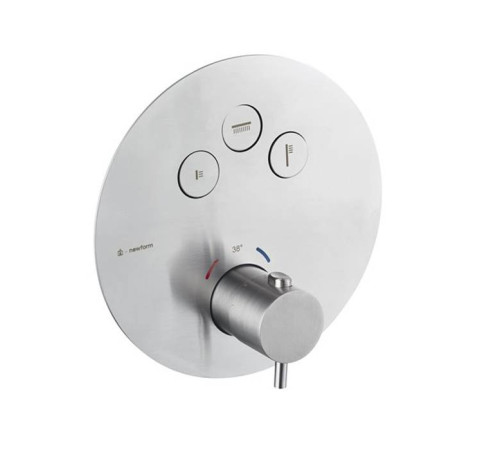 Смеситель для душа встраиваемый термостатический Newform X-STEEL 316 на 3 источника INOX 70427EX.50.050