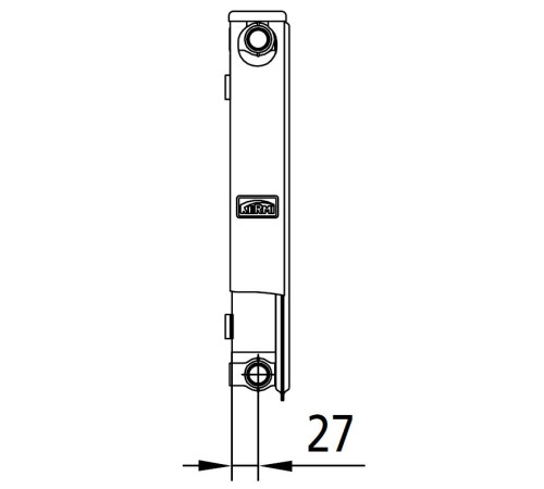 Радиатор стальной Kermi therm-x2 Profil-K тип 11 500x800 мм боковое подключение FK0110500801N2Y RAL 9016