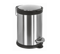 Ведро для мусора Colombo Design Complementi 3 л с педалью сталь/черный B9212.IX