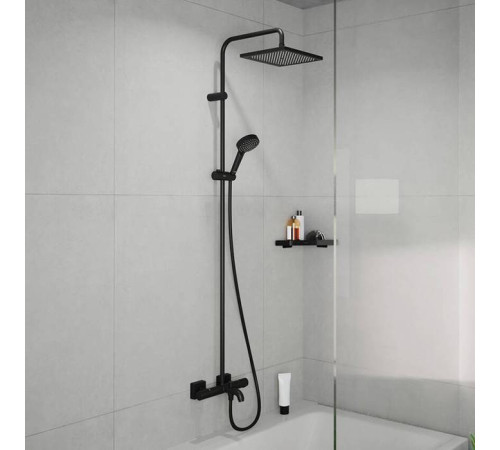 Душевая система Hansgrohe Vernis Shape настенная 1jet матовый черный 26900670