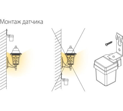 Датчик освещенности 1200W IP44 SNS L 06