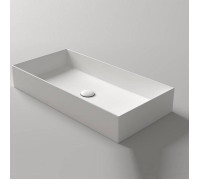 Раковина накладная Simas Agile 80х40 см без отверстия белый матовый AG80 bi matt