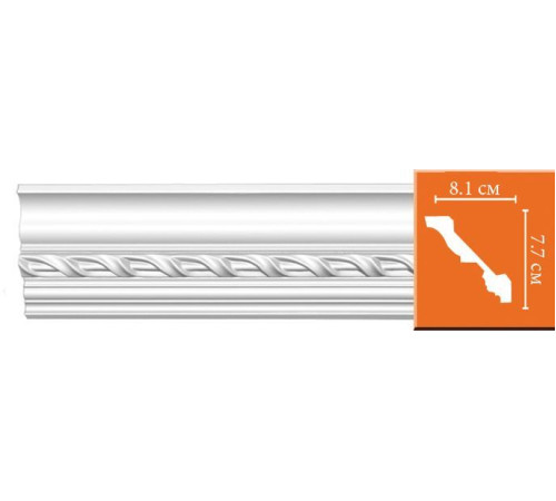 Плинтус потолочный с рисунком DECOMASTER 95673 77х81х2400 мм 95673