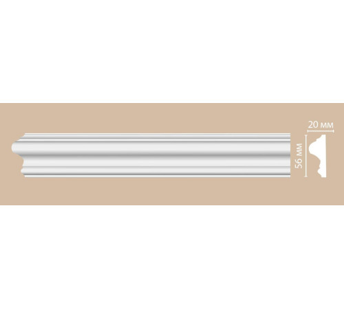Молдинг гладкий DECOMASTER 56х20х2400 мм 97620