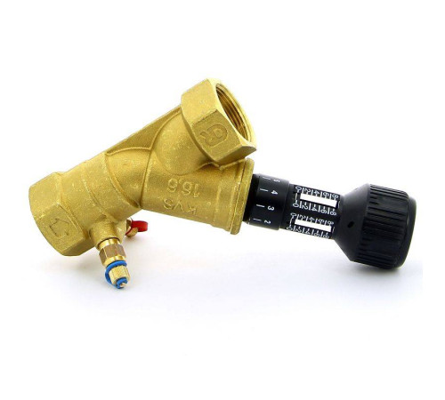 Клапан балансировочный ручной Cimberio CIM 747OT 1 1/4 ВВ с 2 ниппелями CIM 747OT N 1 1/4