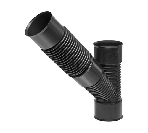 Тройник гибкий раструбный Uponor 110x110x110 мм 0-90° SN8 ПЭ 1053701