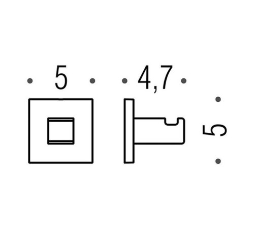 Крючок Colombo Design Basic Q LC97 хром BLC97.CR