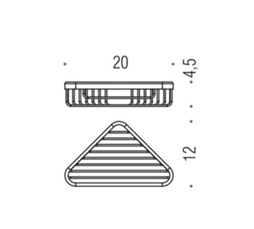 Полка для ванной угловая Colombo Design Basic 20.5x12x4.5 см хром B2732.CR
