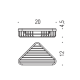 Полка для ванной угловая Colombo Design Basic 20.5x12x4.5 см хром B2732.CR