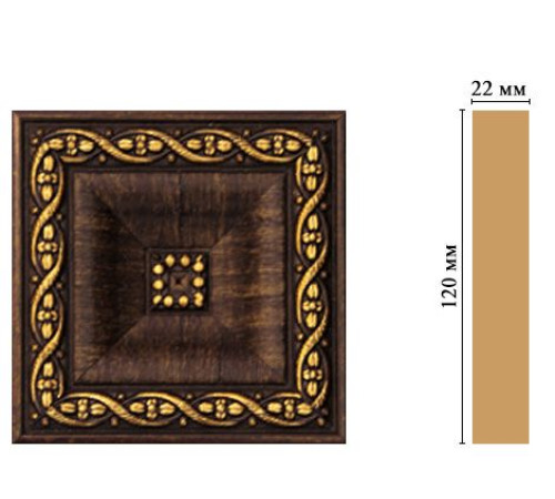 Вставка декоративная Decomaster D208-1 120x120x22 мм D208-1