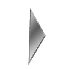 Плитка зеркальная ДСТ Полуромб боковой серебро 150х510 мм РЗС1-02(б)