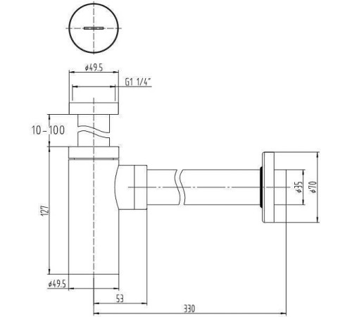 Сифон для раковины Allen Brau Priority никель браш 5.31025-BN