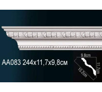 Карниз потолочный полиуретановый Perfect AA083 с рисунком 130x130x2400 мм AA083