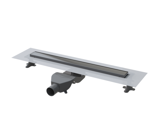 Трап линейный Boheme 60 см с решеткой и сифоном gun metal 982-60-GM
