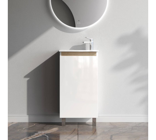 Тумба под раковину напольная AM.PM X-Joy 45 см 1 дверца белый глянец M85AFSX0451WG