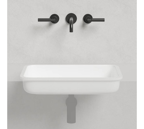 Раковина врезная снизу Salini Marea 55х38х12.6 см S-Stone белый матовый 1802209M